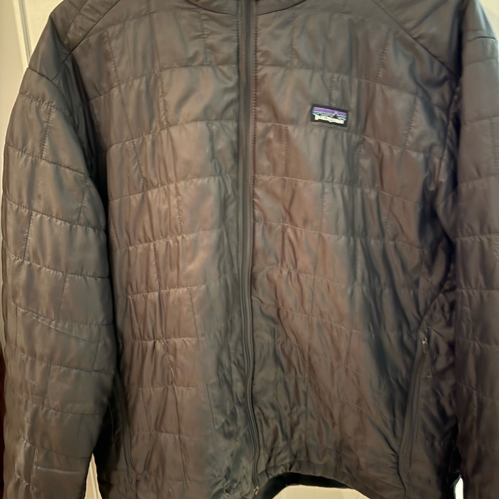 Patagonia down jacket, heavily worn